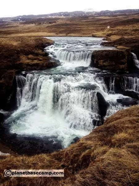 Fosslaug River and Waterfall - Iceland