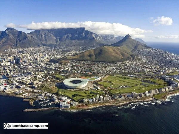 Cape Town & Table Mountain From The Sky
