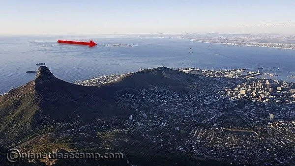 Cape Town - Robben Island - View From Table Mountain
