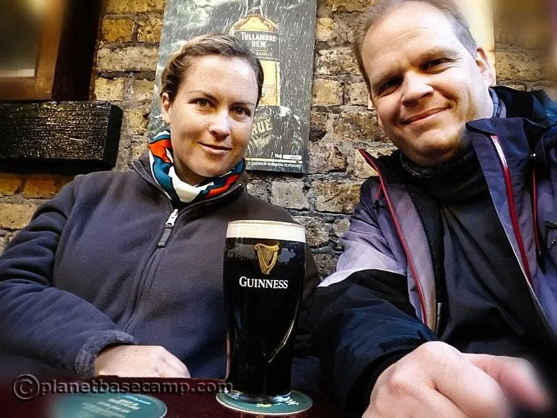 Having a Guinness at the Original Brazen Head