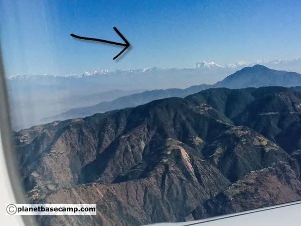 Everest Base Camp Trek - Airplane View of Himalayas